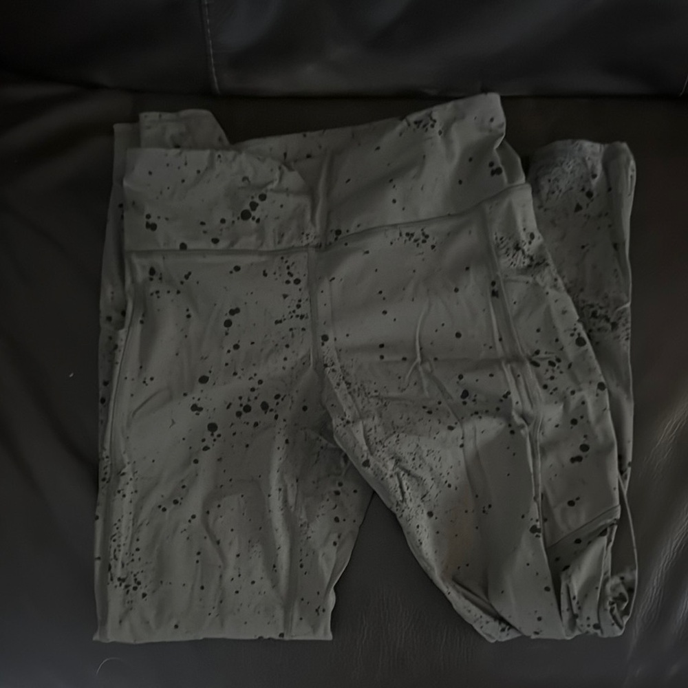 Army green Splatter Print Leggings